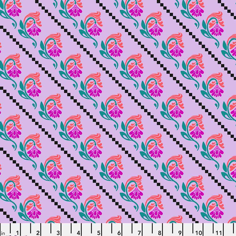 FreeSpirit Fluent Anna Maria Tilt Lavender Yardage - A Captivating Fabric Choice!