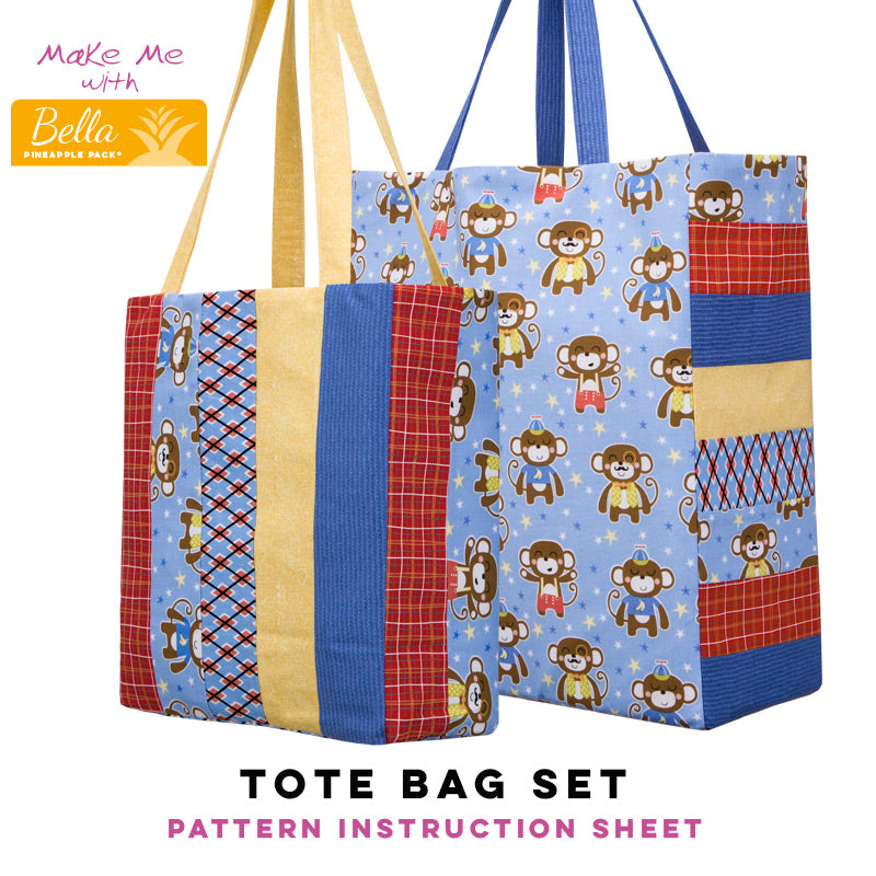 Bella Pineapple Pack Tote Bag Set - A Must - Have Pattern!