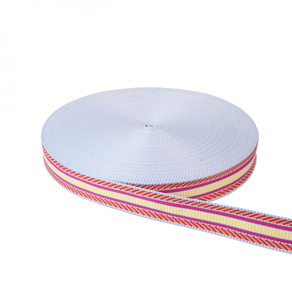 Gorgeous Railroad Track Neon Webbing - 1.5 Inches by 50 Yards