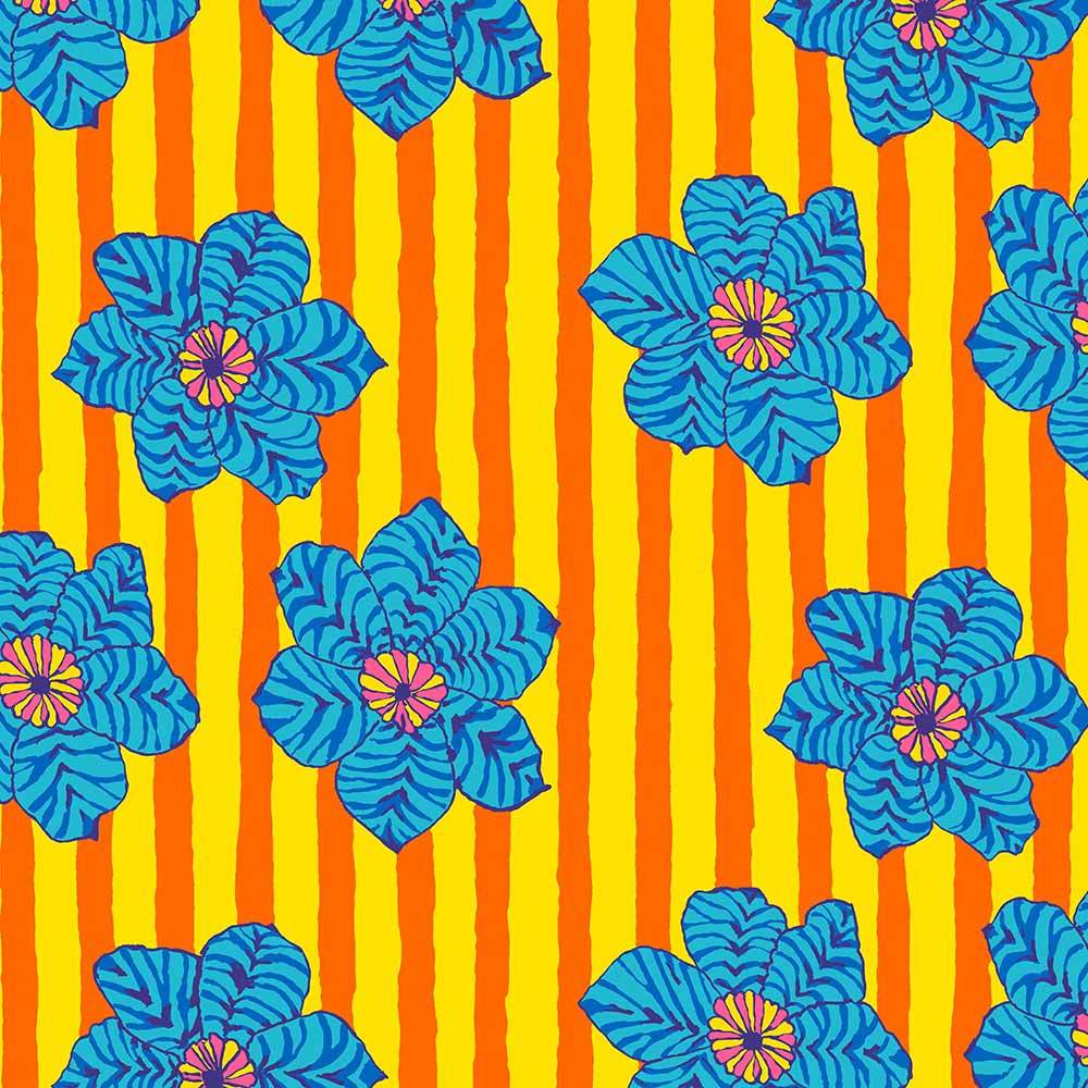 FreeSpirit's Stunning Orange Zebra Lilly Fabric by Brandon Mably for Kaffe Fassett Collective - Yardage