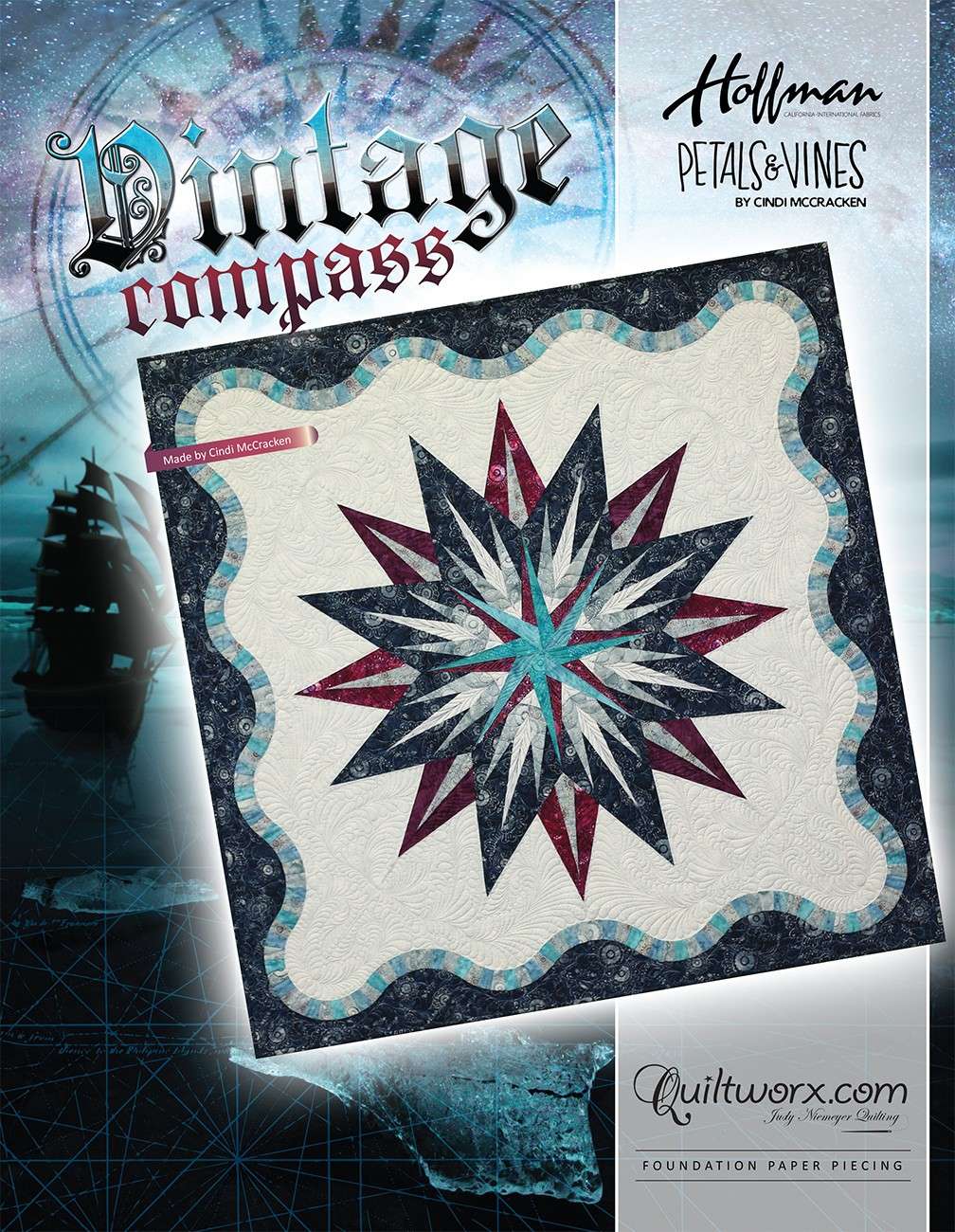 Judy and Brad Niemeyer's Enchanting Vintage Compass Foundation Paper Piecing Pattern