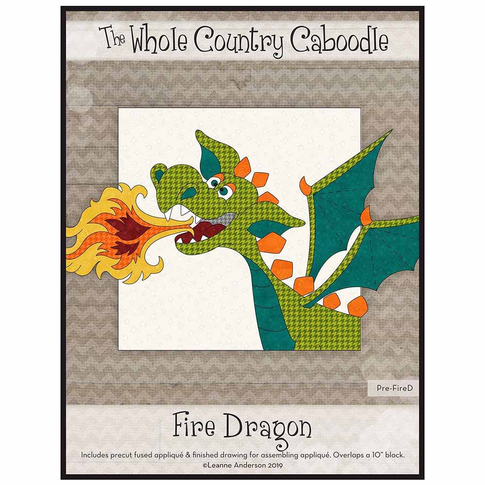 Enchanting Fire Dragon Pre - cut Fused Applique Pack