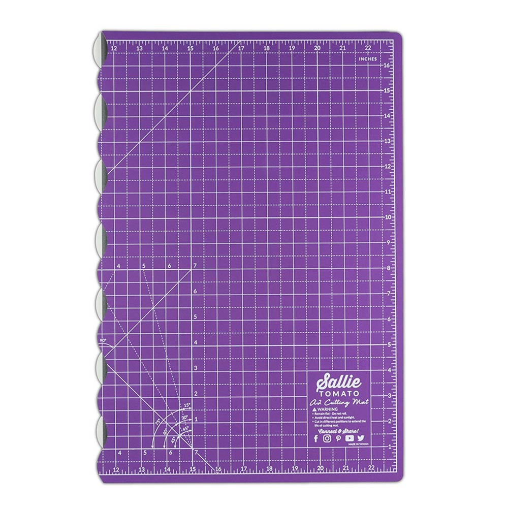 Sallie Tomato's Stunning Purple A2 Foldable Cutting Mat - A Must-Have for Crafters!
