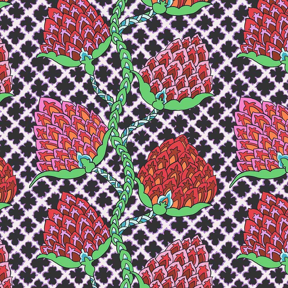 FreeSpirit's Kaffe Fassett Paisley Flower Contrast Fabric - Yardage for a Colorful Touch