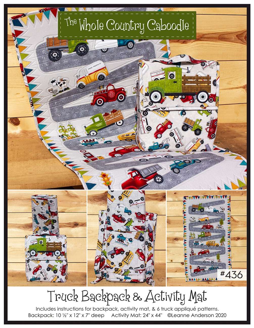 Awesome Truck Backpack & Activity Mat Pattern