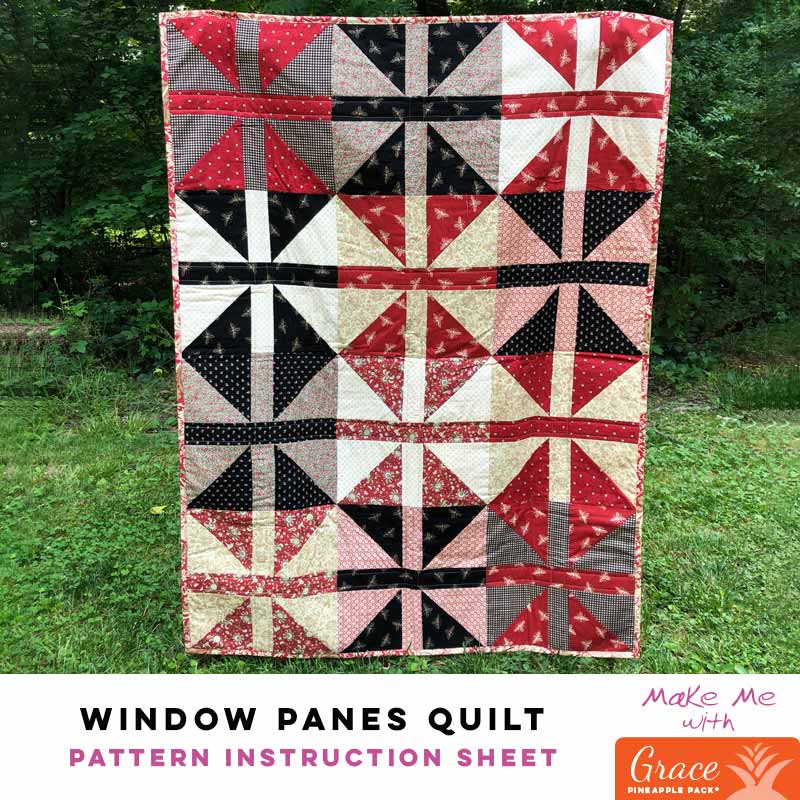 Grace Pineapple Pack Window Panes Quilt Pattern - A Must - Have for Quilting Enthusiasts