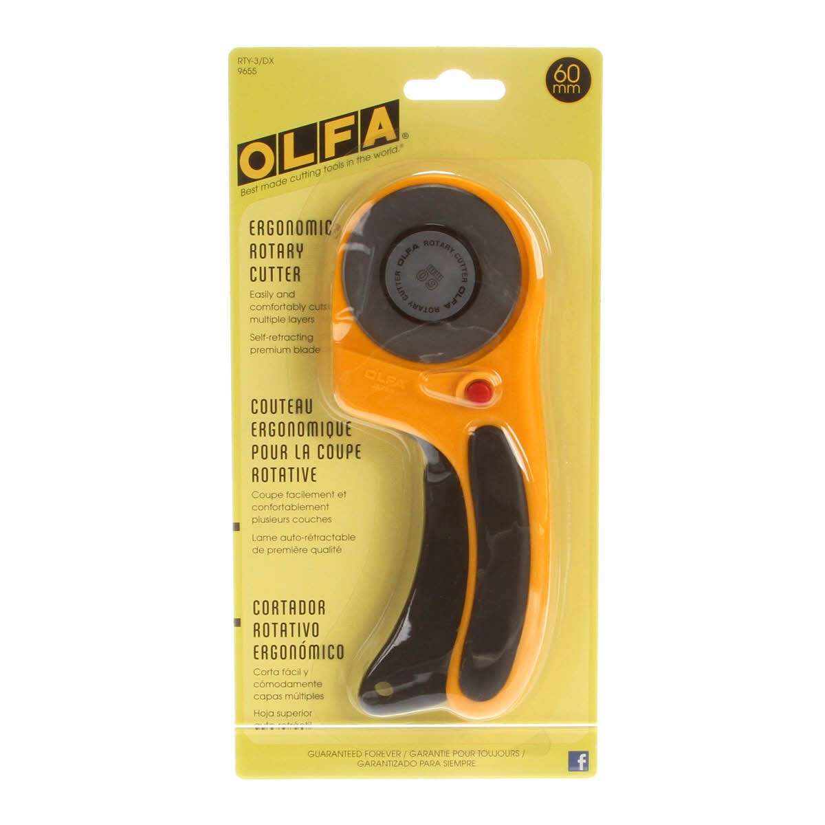 60mm Super Deluxe Ergonomic Rotary Cutter - Cut with Ease!