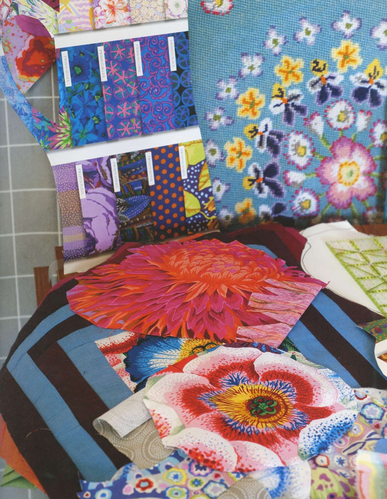 Kaffe Fassett's Stunning Bold Blooms - Hardcover Book