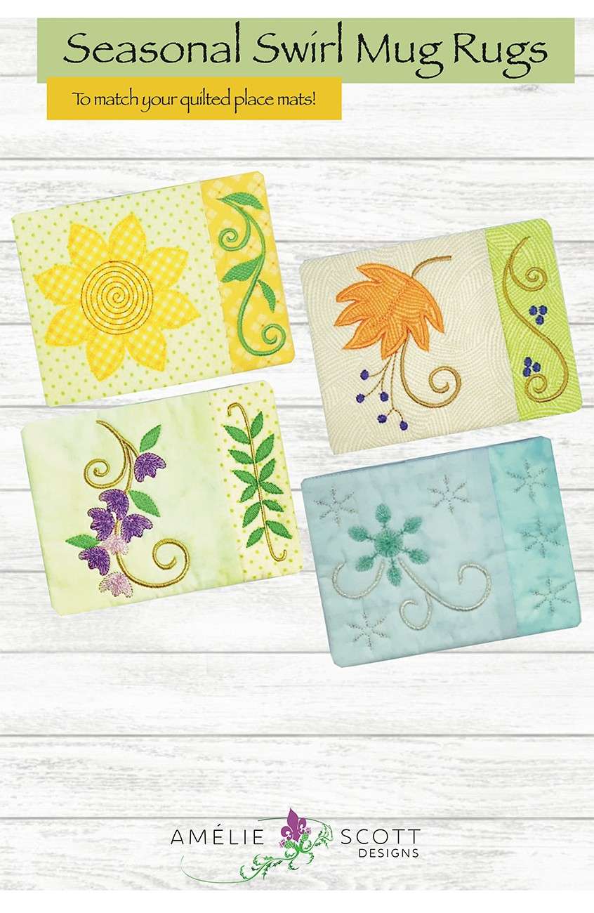 Seasonal Swirl Mug Rug Pattern - Add Seasonal Charm!
