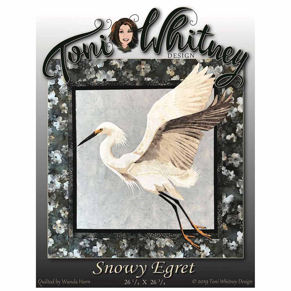 Enchanting Snowy Egret Applique Art Quilt Pattern