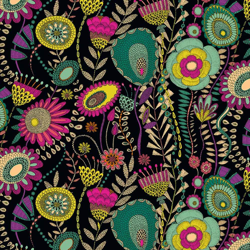 Windham Fabrics - Sally Kelly's Twilight Collection - Windswept Black Digital Print Yardage