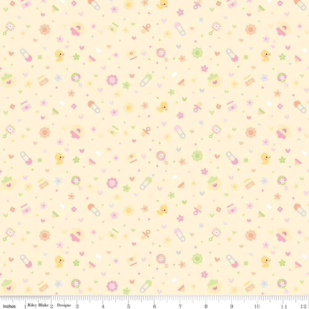 Riley Blake's Doodlebug Design Inc Baby Girl Sunshine Flannel - Perfect for Your Little One!