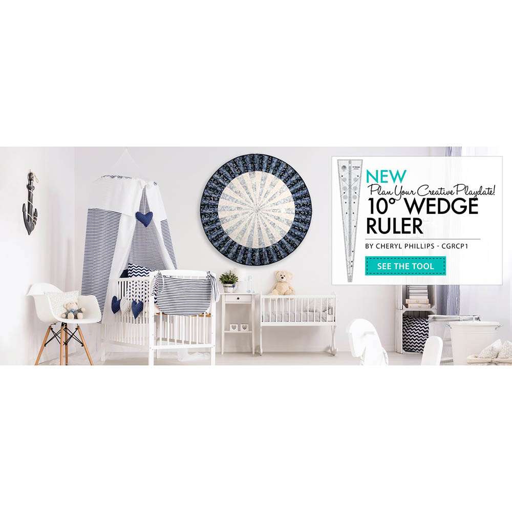 Creative Grids Stunning 10 Degree Wedge Ruler - Unleash Your Quilting Creativity!