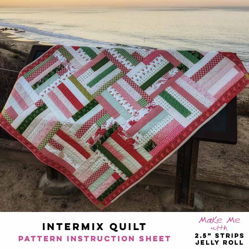 Stunning Intermix Quilt - 2.5 Strips/Jelly Roll Pattern