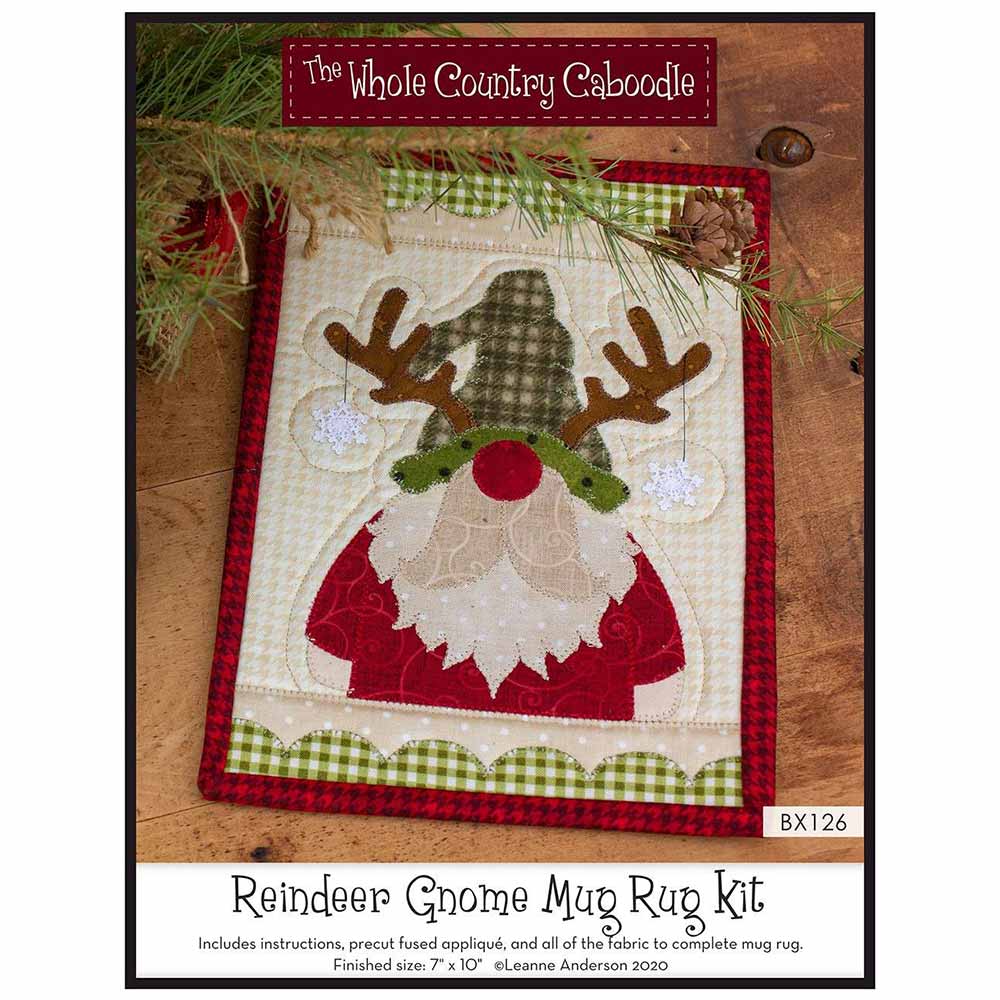 Charming Reindeer Gnome Mug Rug Kit - Perfect for Sewing Enthusiasts