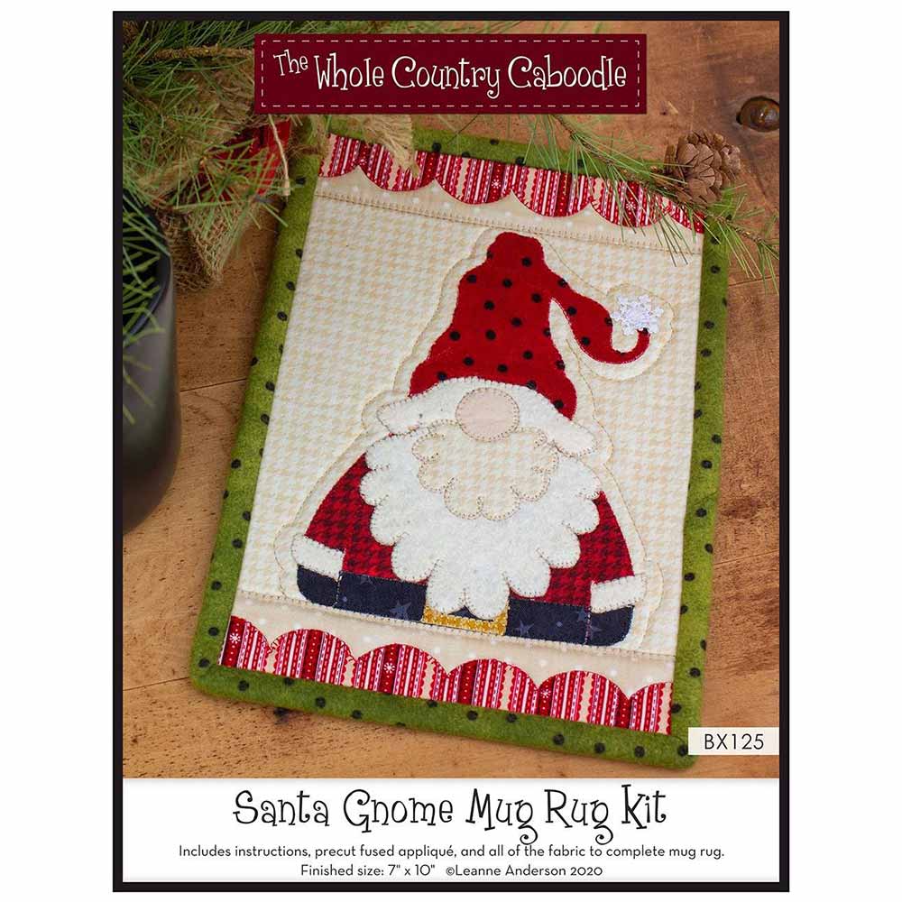Charming Santa Gnome Mug Rug Kit - A Perfect Sewing Gift!