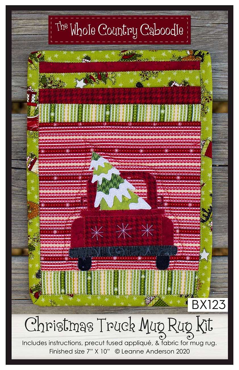 Charming Christmas Truck Mug Rug DIY Kit