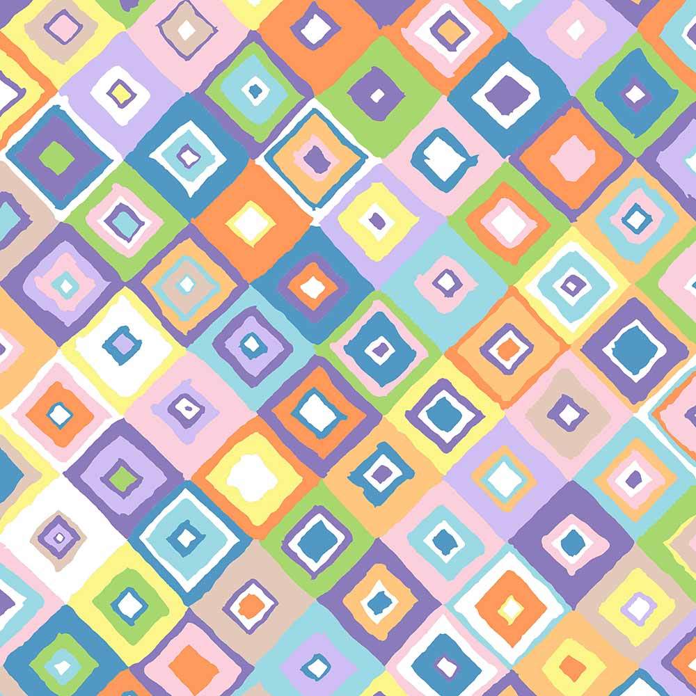 FreeSpirit's Kaffe Fassett Square Dance Pastel Fabric Yardage - Unleash Your Creativity!