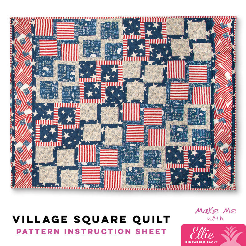 Ellie Pineapple Pack Pattern - Create Your Village Square Quilt