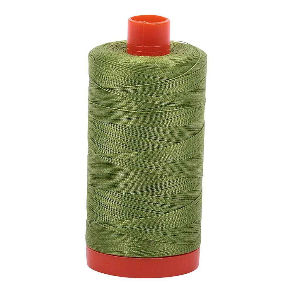 Gorgeous Fern Green 50wt Aurifil 100% Cotton Mako Thread - Large Spool with 1,422 Yards!