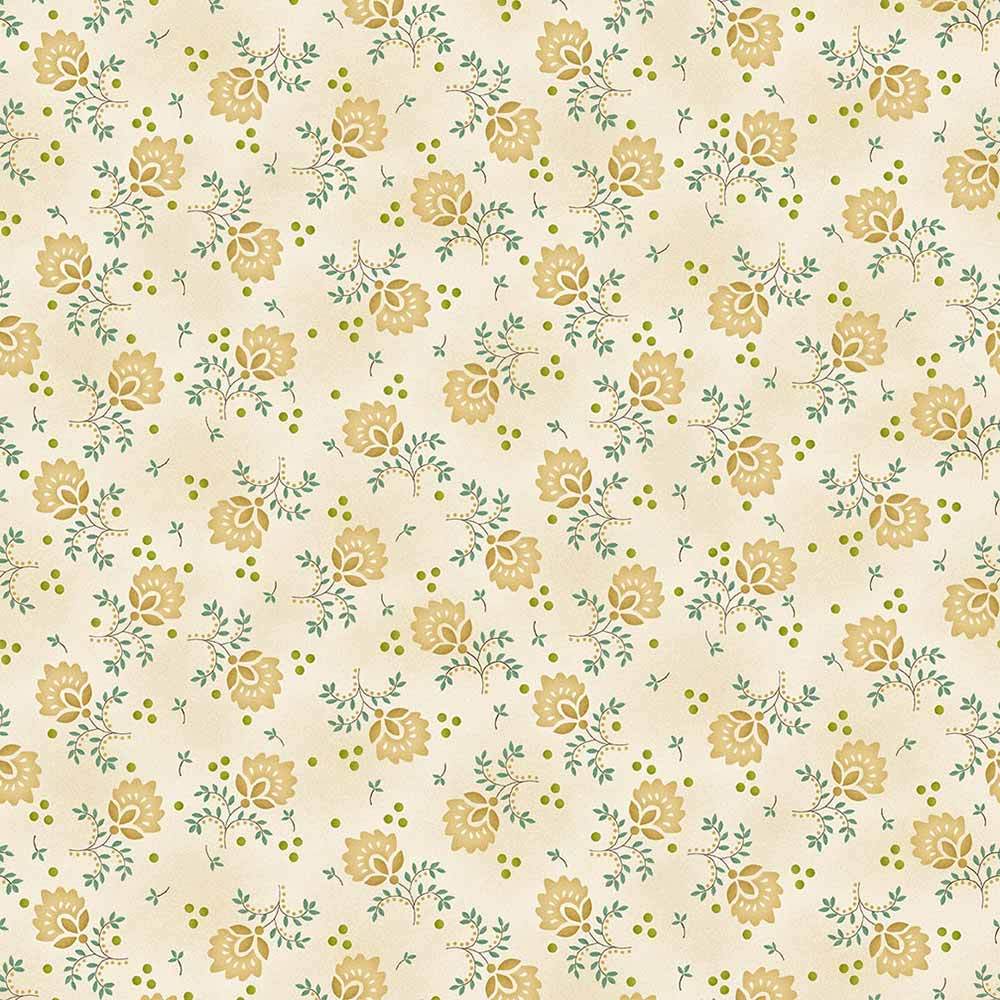 Henry Glass & Co.'s Spiced Favorites by Kim Diehl: Delicate Flower Wheat - 108 Wide Yardage Fabric