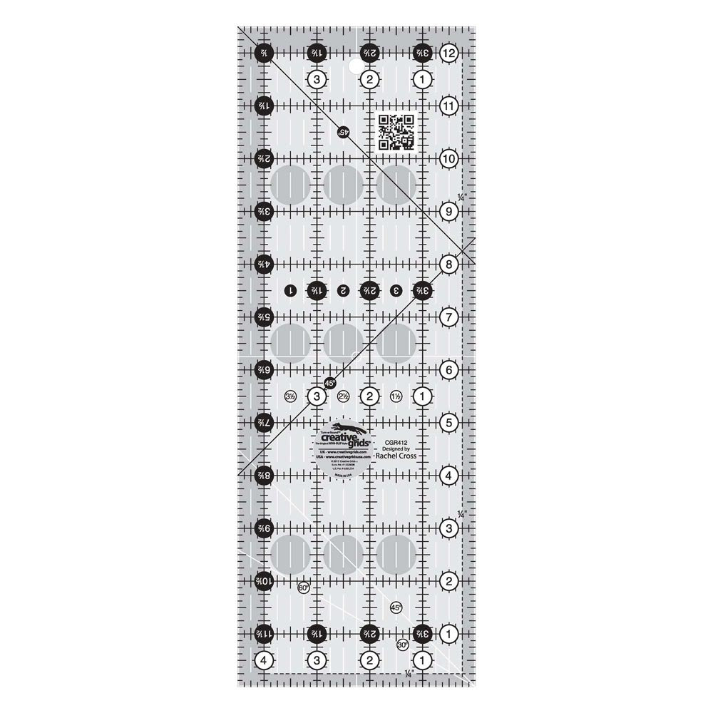 Incredible Creative Grids Quilt Ruler - 4-1/2in x 12-1/2in