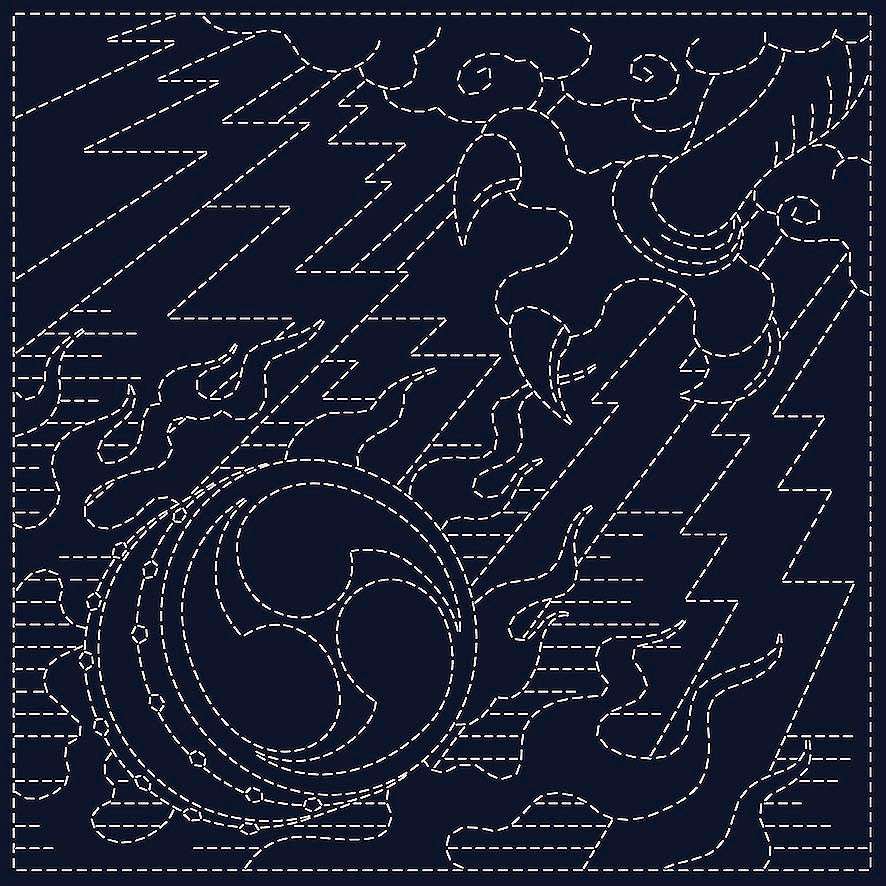 Enchanting Sashiko Cloth Koi-Koi - Oni-Fuda: A Must-Have!