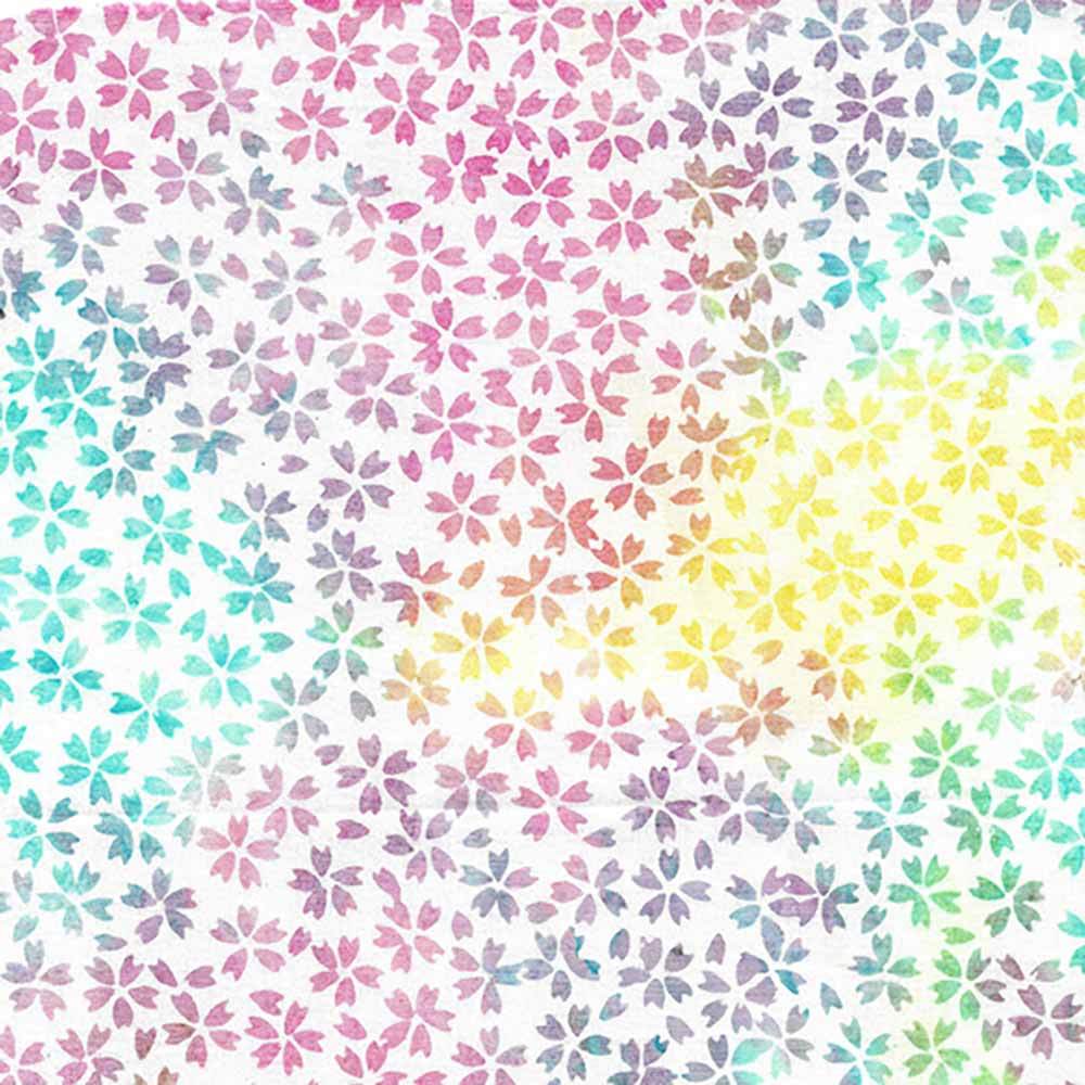 Island Batiks Petal Floral - Neutral Snow Yardage: Unleash Your Creativity!