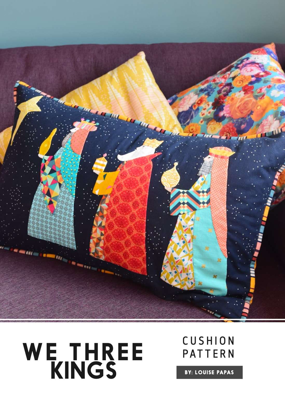 Enchanting We Three Kings Christmas Pillow Pattern