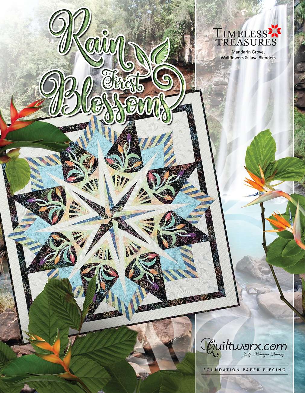 Stunning Rain Forest Blossoms Pattern by Judy and Brad Niemeyer