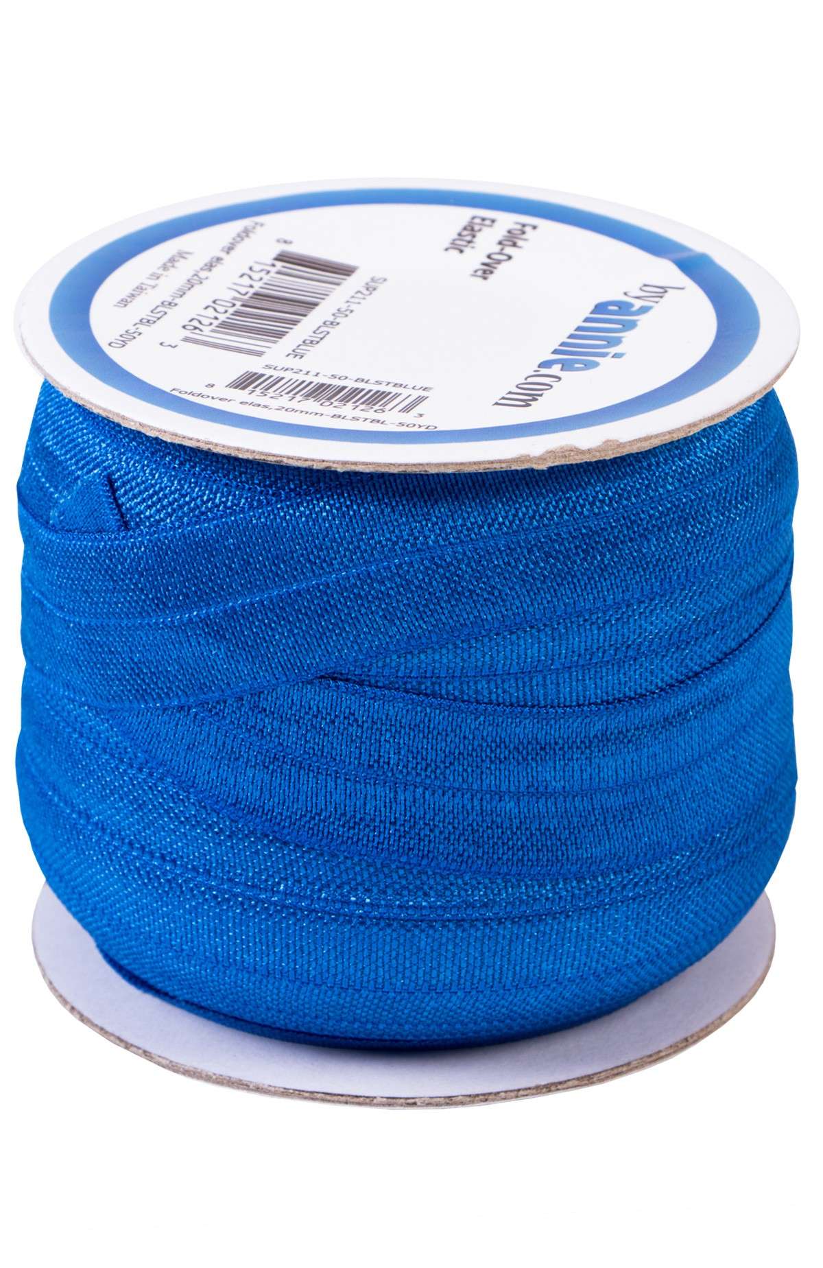 Blastoff Blue 3/4in x 50yd Fold-over Elastic - Perfect for Your Projects!