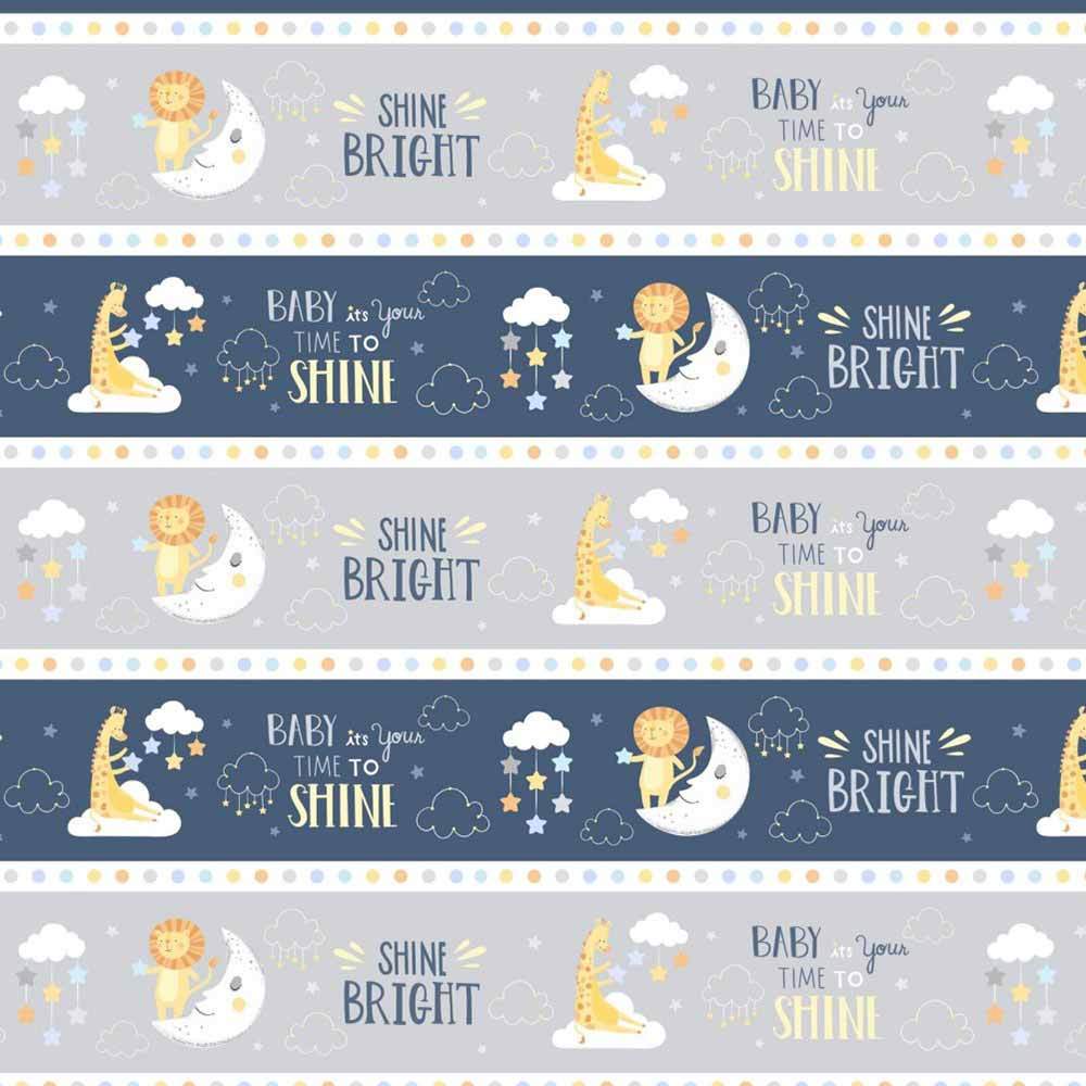 Wilmington Prints - Arrolynn Weiderhold's Baby's Adventure Repeating Stripe Fabric - Multi Yardage