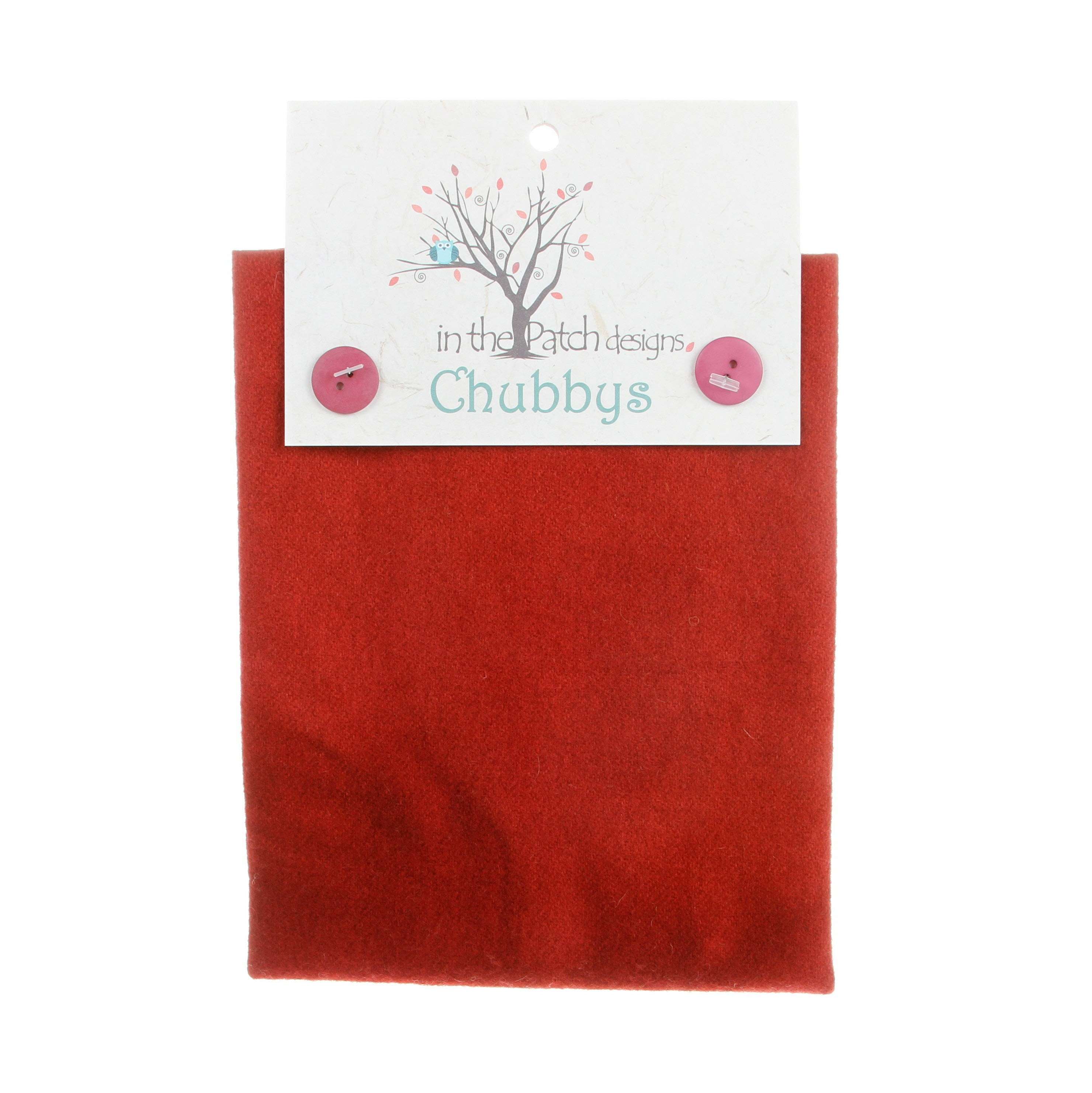 Gorgeous Wool Chubbys 16in Felted Square in Cranberry & Ivory - Previously CI4806