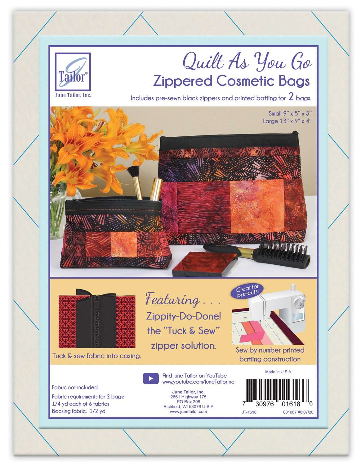 Zippity-Do-Done Cosmetic Bags QAYG Black Zip - A Must-Have!