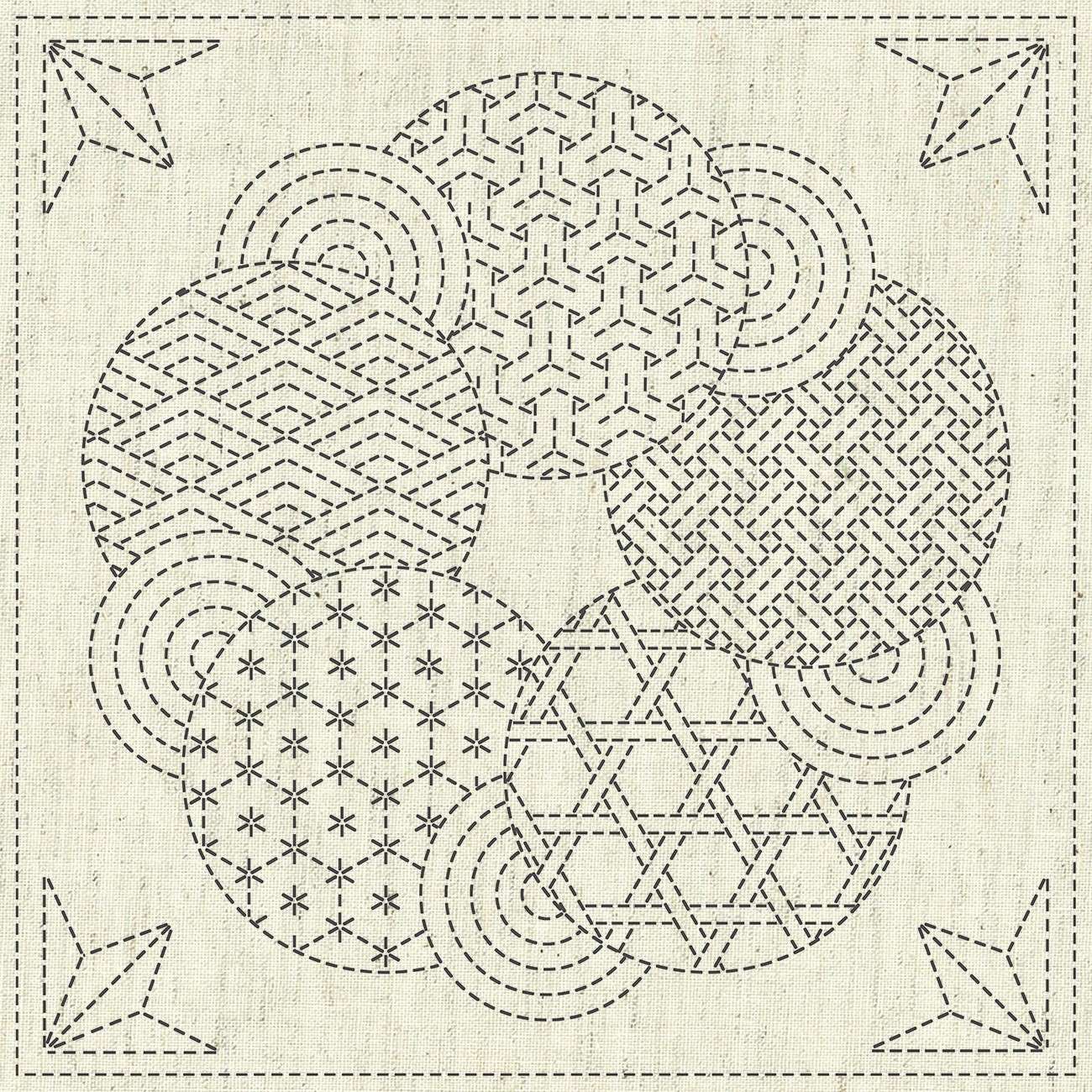 Gorgeous Sashiko Cloth - Kaza - Guruma 3