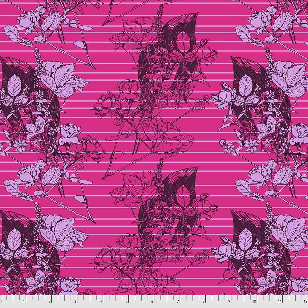 FreeSpirit's Made My Day - Anna Maria's Fuchsia Rough Draft Fabric by the Yard