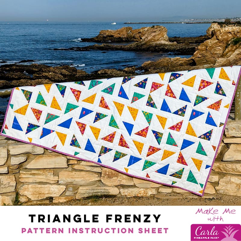 Triangle Frenzy: Carla Pineapple Pack Quilting Pattern - Unleash Your Creativity!