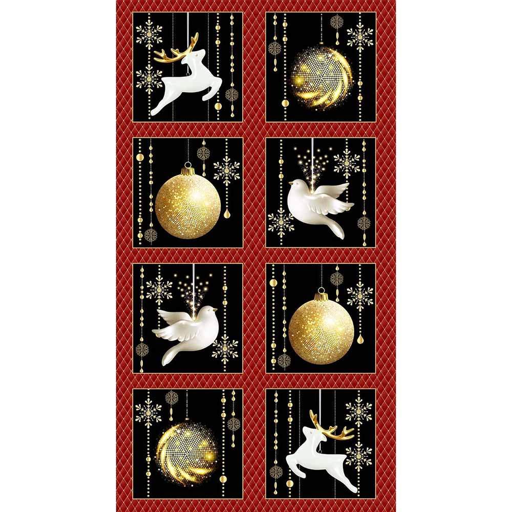 Don't Miss Out! It's Christmas - 6 Piece 1/2 Fabric Bundle with a FREE Panel