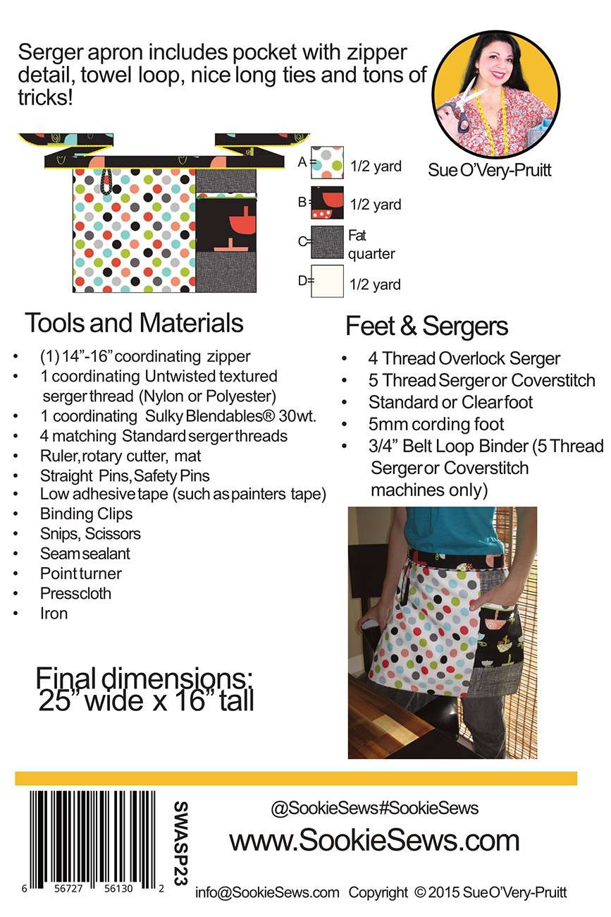 Cookin In Color Stunning Serger Apron