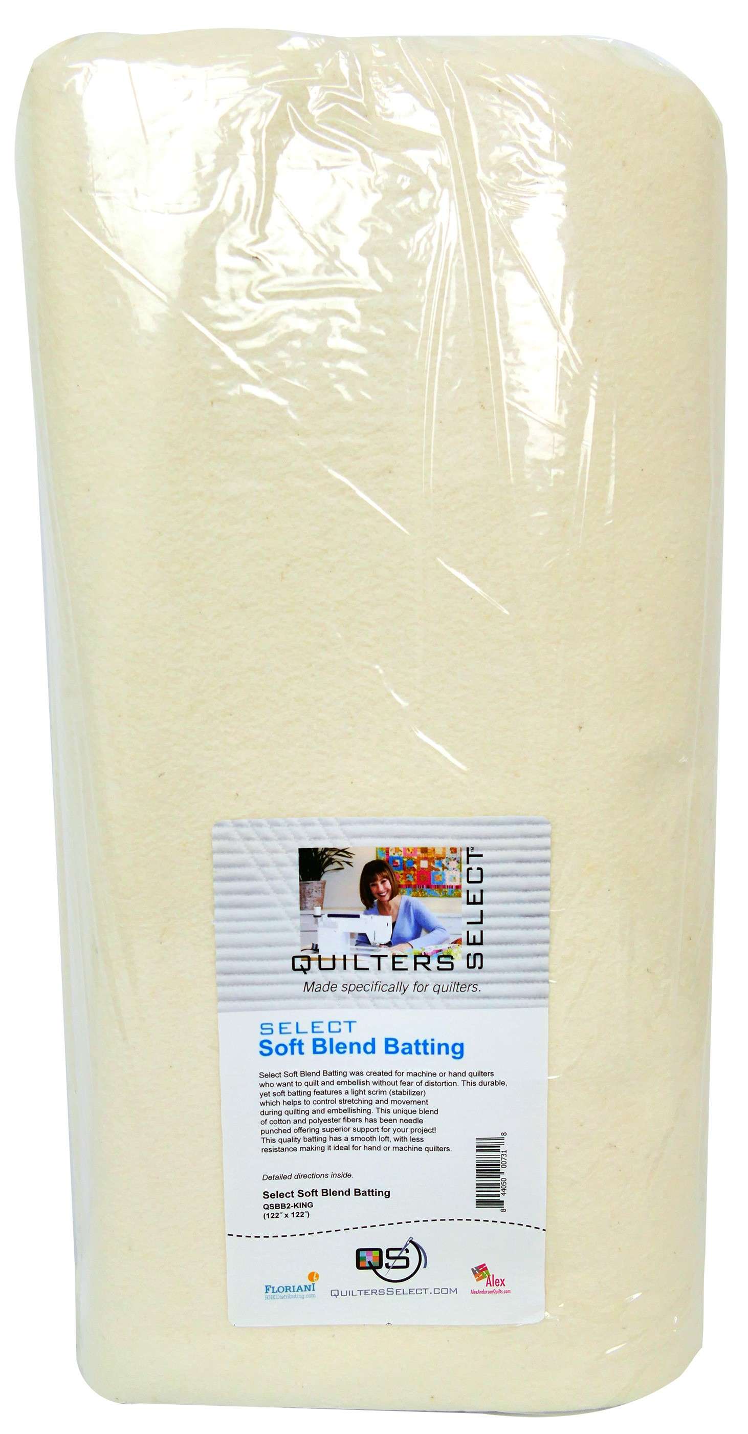 Select Blend Batting Pre - Cut King Size 122in x 122in - Ideal for Quilting!
