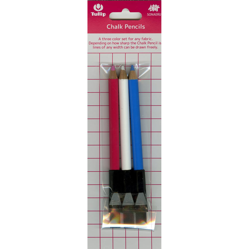 Tulip's Stunning Chalk Pencils Set of 3 - Blue, White, and Pink!