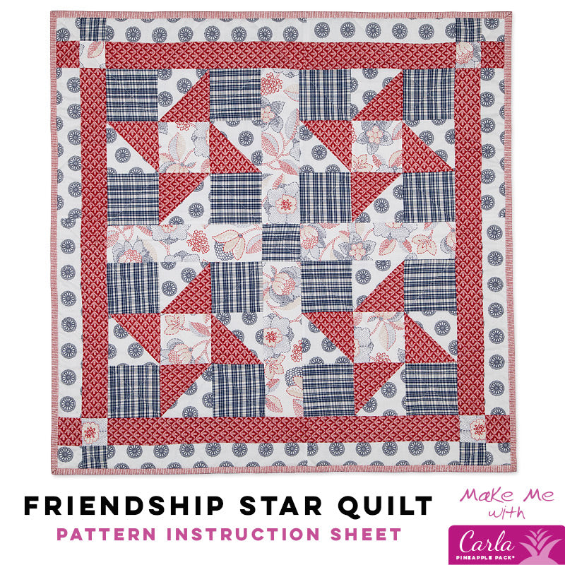 Friendship Star Quilt - Carla Pineapple Pack Pattern: A Beginner's Dream!