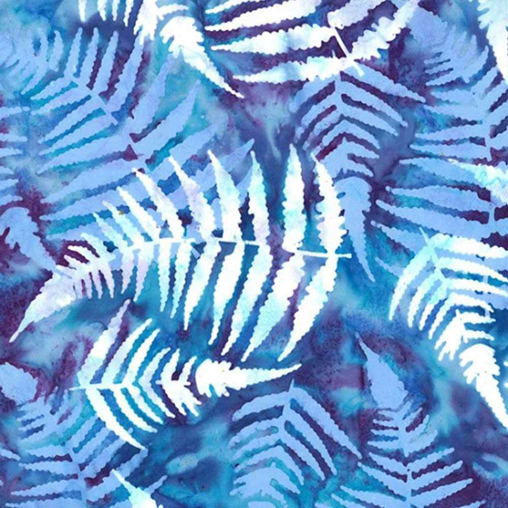 Hoffman Fabrics Bali Batiks Tossed Ferns Jewel Yardage - A Dreamy Fabric Treasure!