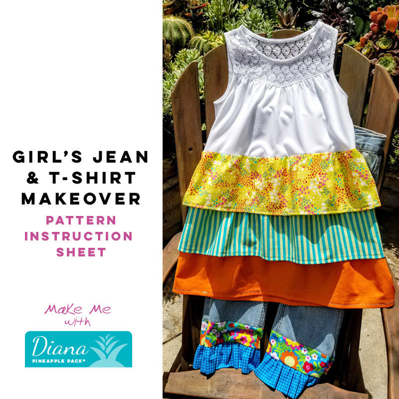 Diana Pineapple Pack Pattern: Transform Your Girl's Jeans and T-Shirts!