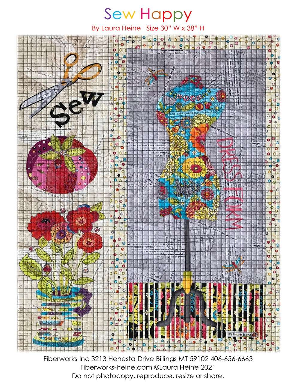 Laura Heine's Sew Happy Collage Pattern - A Must - Try!