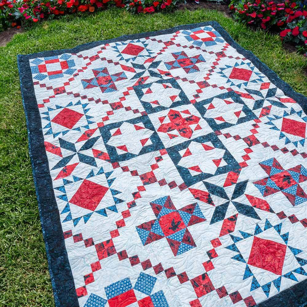 Fireworks Jubilee Island Batik Block of the Month: A Patriotic Quilting Adventure