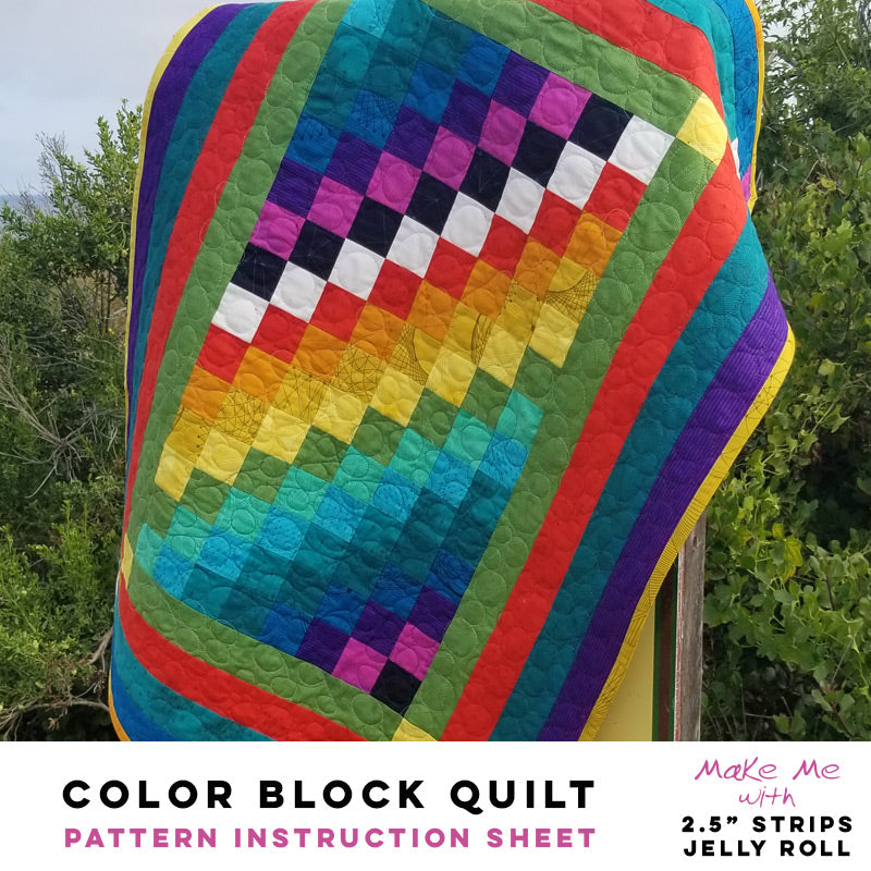 Stunning Color Block Quilt Jelly Roll Pattern - Create Your Dream Quilt Now!