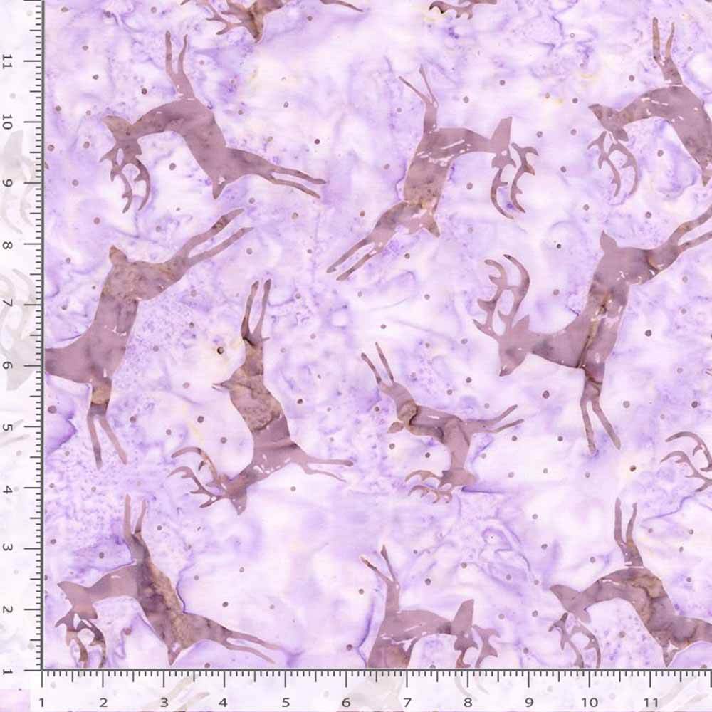 Timeless Treasures Tonga Batiks: Enchanting Blue and Purple Reindeer Fabric by the Yard