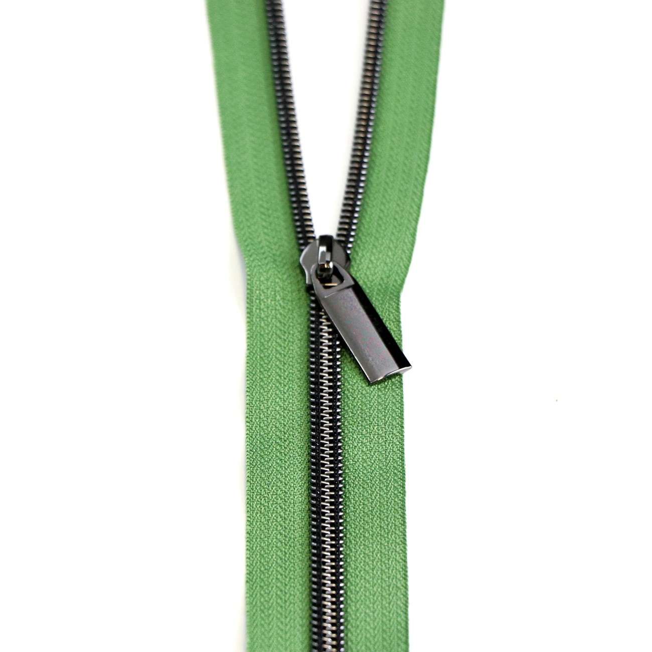 Gorgeous Yard-Long Magnolia Gunmetal Zippers
