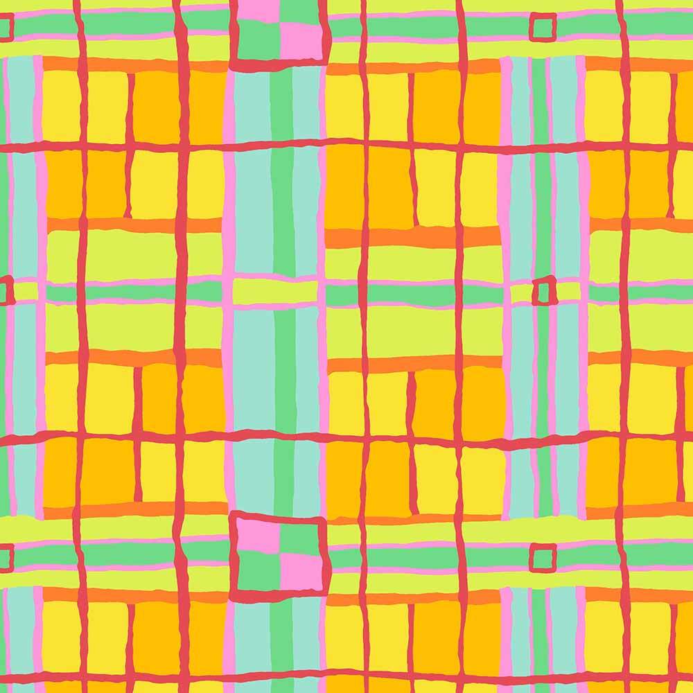 FreeSpirit's Kaffe Fassett Collective - Checkmate Citrus Fabric Yardage by Brandon Mably